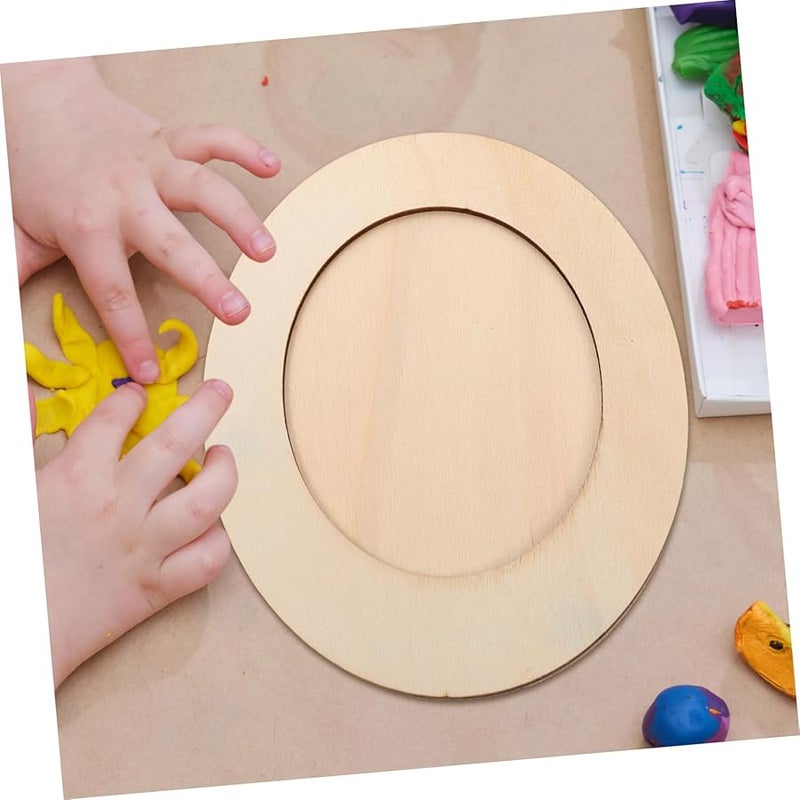 Unfinished Oval Wood Photo Frames 4x6 Inch for Crafts Painting and Decorating - Image 4